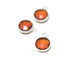 Achat en gros 1 pendentif argent 12x9x5 mm ambre, Trou: 2 mm et verre à facettes avec contours argentés