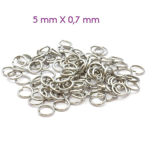 Buy 400 Rings Open 5 mm Platinum - Appreasts Jewelry