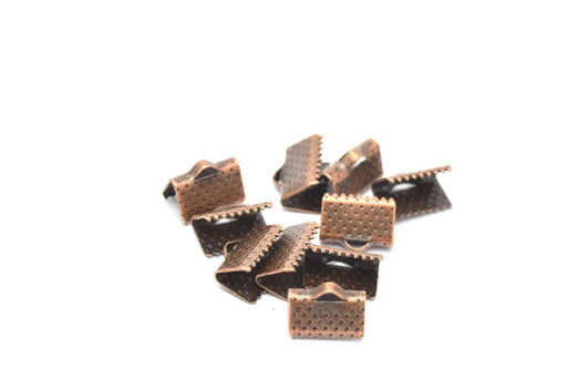 Buy 20 copper ribbon tips 10mm - batch of 20 claw clasps