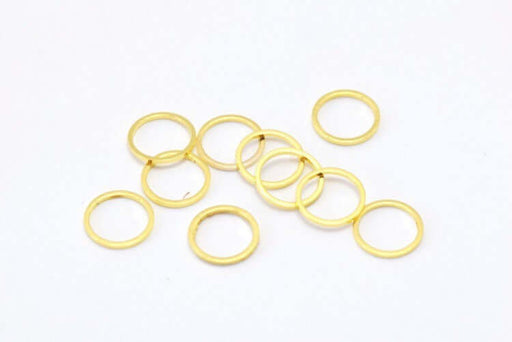 Buy 20 gold ring gold brass connectors - 10 mm - 1 mm - appreciated jewelry