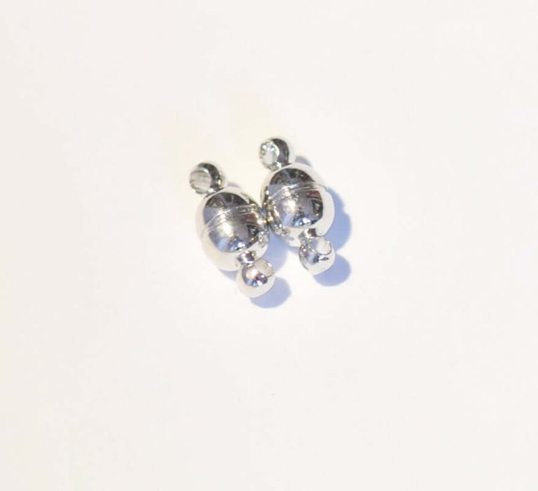 Creez 2 fermoirs magnétiques platine 11x5mm sans nickel -apprèts pour vos créations de bijoux