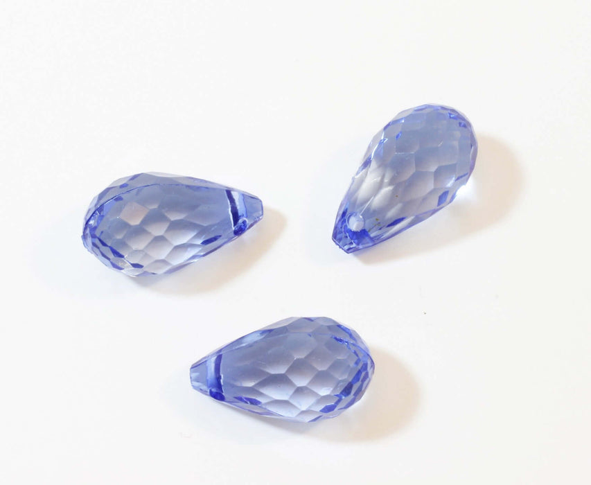 Acheter en gros 6 perles bleus à facettes en acrylique