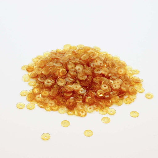 Buy 3000 sequins sequins amber transparent - 5mm - sewing or gluing
