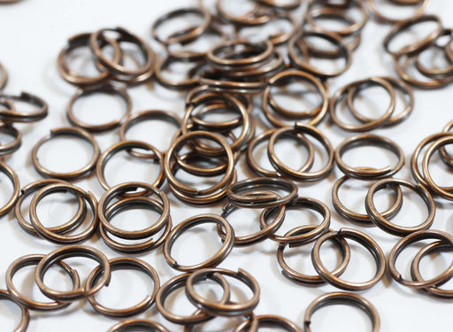 Buy 200 open copper twin rings 7mm