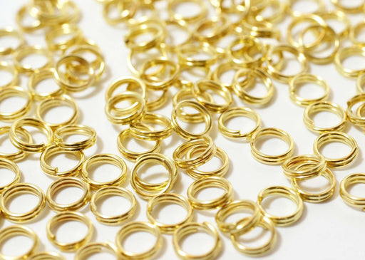 Acheter 200 anneaux doubles dorés ouverts 5mm