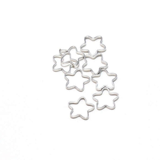 Vente 20 anneaux fleurs connecteurs 9x10mm x 1 mm plaqué platineconnecteurs bijoux