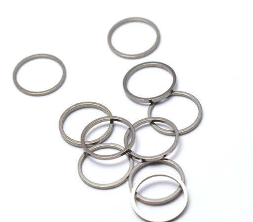 Buy 20 Rings Black Gun Metal Gold Connectors - 12x1 mm, Hole: 10 mm - Apprete Jewelry