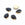 Beads wholesaler pearls rhinestones set black drops 10x14mm - x5 units - to sew or paste - Glass strass