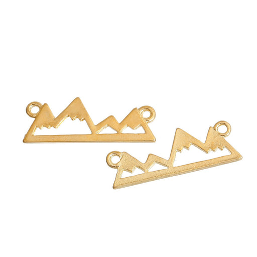 Buy Gold mountain pendant in golden alloy 24 mm with two fasteners to wear in summer and winter!.