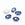 Beads wholesaler Rhinestones Sertis Blue Prussia Blue 10x12mm - X5 Units - Sewing or Paste - Glass Rhinestone