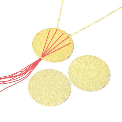 Buy Golden Palet Palet Medals Stardust Gangle X 2 - 40 mm, Hole: 1 mm to Customize for BO Necklaces