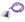 Beads wholesaler Necklace pen pompom in purple purple suede kit. 70 cm to ride in a hand