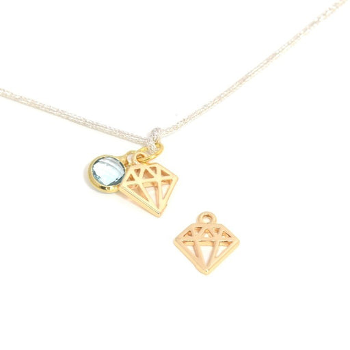 Buy Origami Diamond Pendant Light Gold Brass 10mm - Blood Pendant for Jewelry