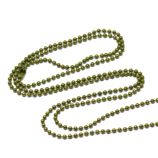 Buy x68 cm marble chain necklace khaki bronze 1.5mm - colorful fancy chain for summer jumper