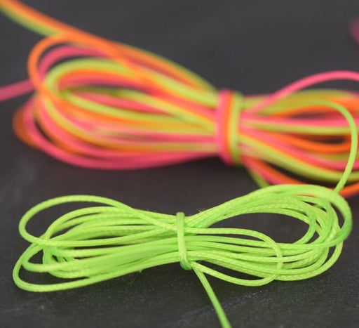 Buy 2 m of nylon cord 0.6 mm neon green for jewelry bracelet necklace or accessories