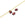Beads wholesaler 2 flat drop beads with garnet facets. 6 mm hole: 0.4 mm