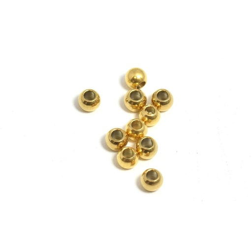 Buy Round Beads Stainless Steel X10 PCS 3x2mm