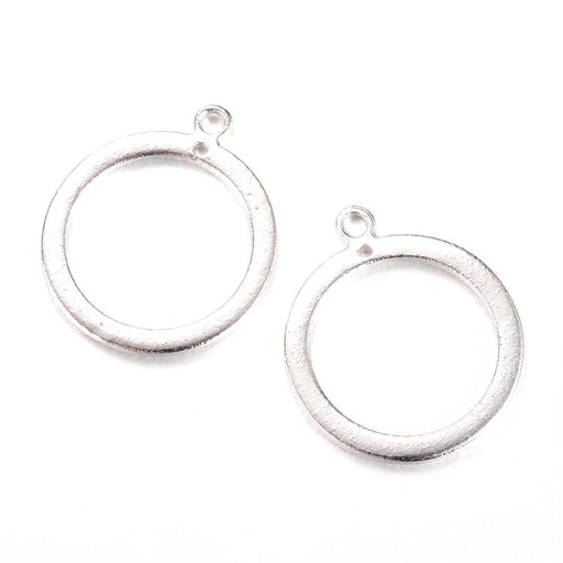 Buy 25x1.5mm platinum alloy ring pendants - 4 units