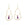 Beads wholesaler Matt gold earrings during and purple pompom 50 mm