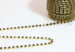 Acheter 30cm chaine à strass Noire et Dorée3,5mm création de bijoux