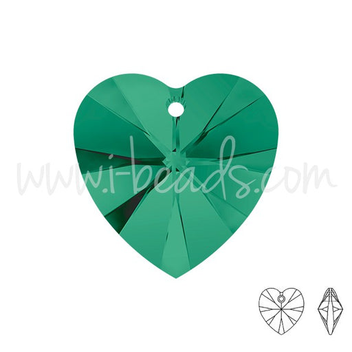 Buy Crystal Heart Pendant Emerald 10mm (2)