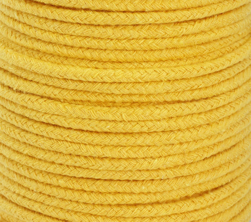 Creez cordon 100% coton x1m jaune 4mm Produit en Europe