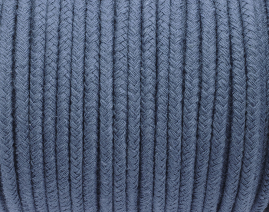 Vente cordon 100% coton x1m bleu de gris 4mm Produit en Europe