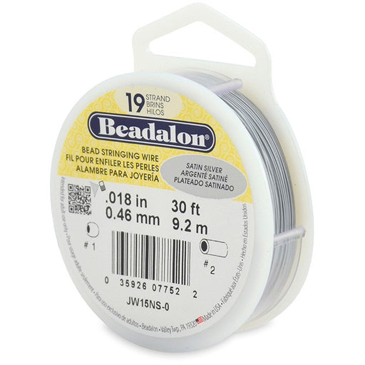 Buy Beadalon Wire Càâââ Ble 19 Silver Strands Satin 0.46mm, 9.2m (1)
