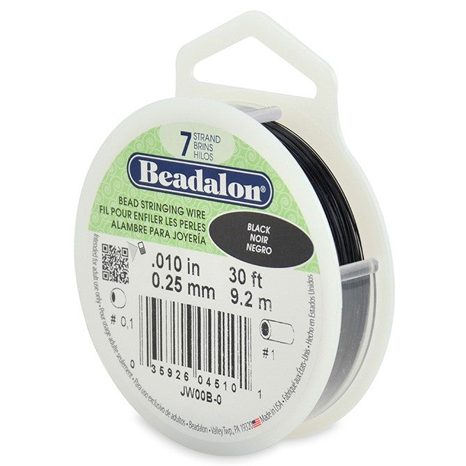 Acheter Beadalon fil càÂ¢ble 7 brins noir 0.25mm, 9.2m (1)