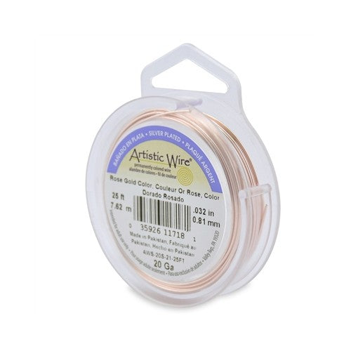 Buy Copper wire artistic wire gauge 20-0.8mm gold pink, 7.62m (1)