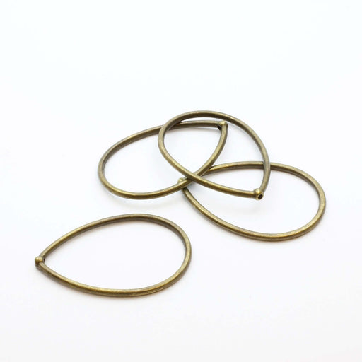 Buy Rings Bronze Connectors X4 Shape drop 44.5x33mm - Jewelry primer