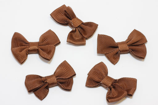 Buy Lot x5 Small knots in 4cm chocolate fabric
