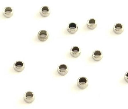 Crushing Beads Stainless Steel 2.5mm Hole: 1.5mm (20)