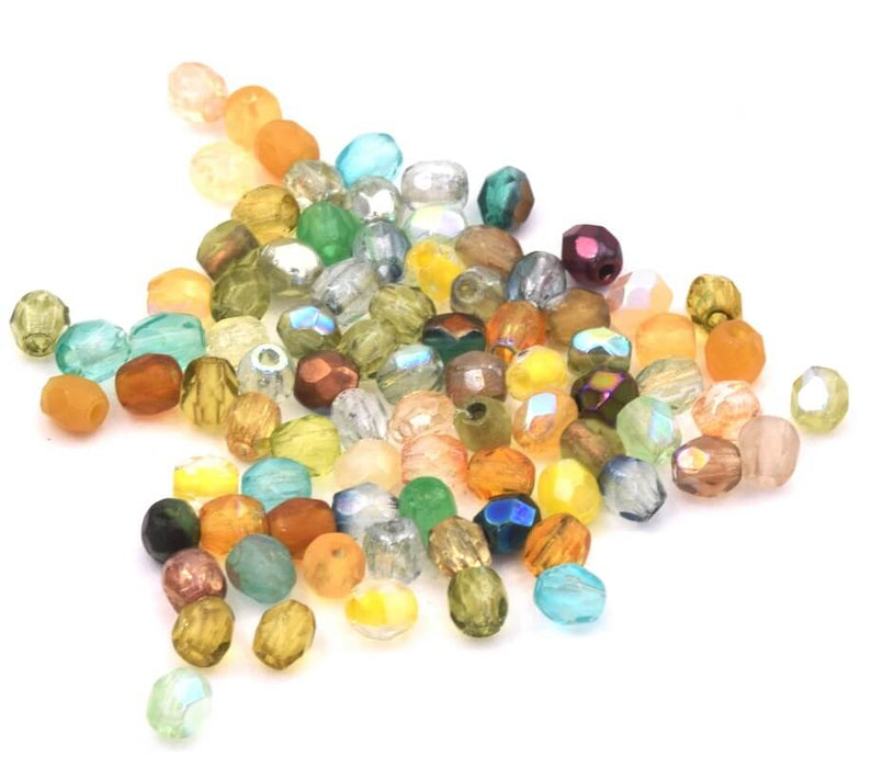 Faceted Beads of Bohemian Mix 3mm (4G)