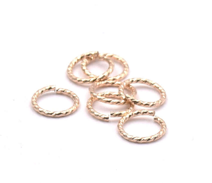 Gold junction rings Strings 6.5x0.76mm (5)