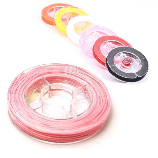 Nylon braided cord - 0.8mm - Rose - 8m coil (1)