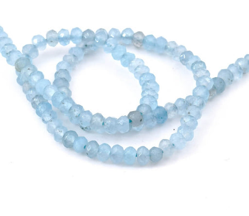 Buy Natural Jade tinted blue sky beads faceted - 4mm (1 rank)