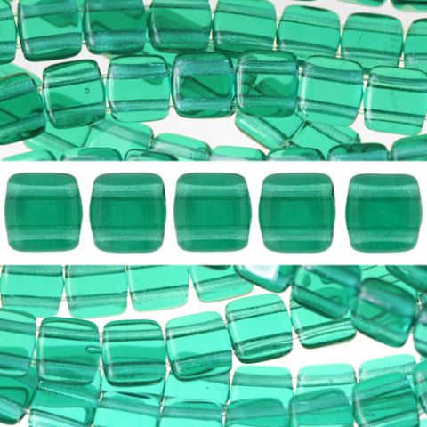 Buy Pearls 2 holes CzechMates tile emerald 6mm (50)